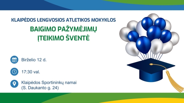 Lengvosios atletikos mokyklos absolventų pagerbimo vakaras